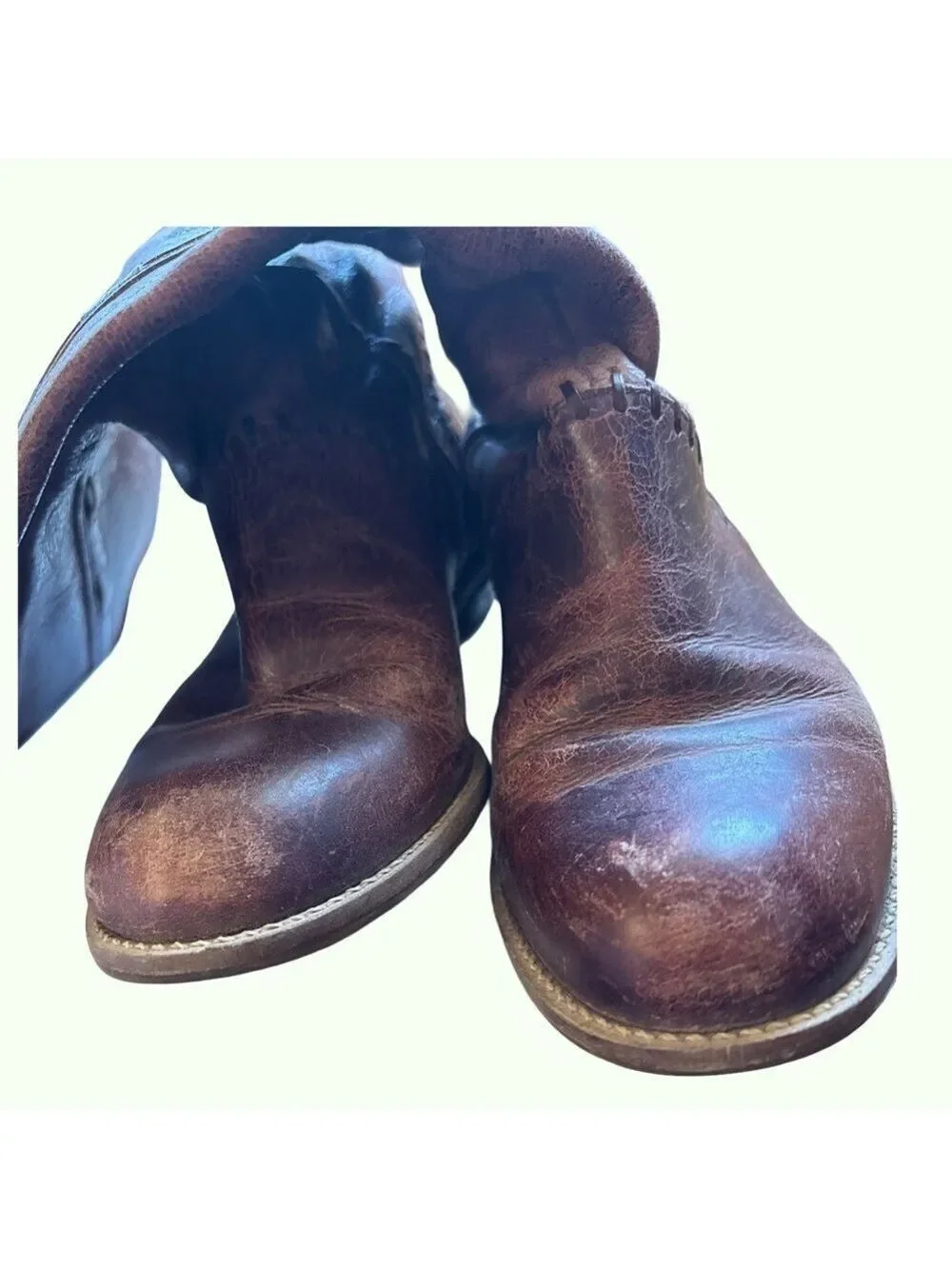Lucky Penny Brown Leather Boots with Equestrian Style 6.5